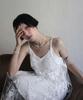 Rubati Sequin Lace Layered Dress _White