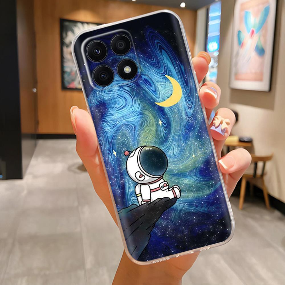 For Honor X8b X8a 4G LLY-LX1 LLY-LX2 CRT-LX1 Cute Cartoon Painted Phone Cover TPU Soft Clear Silicone Case On Honor X8a 4G Mask
