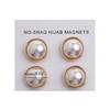 4 stk White Pearl Hijab Brosje Safty Sterk Magnetic Clip Luksus tilbehør Ingen hull Pins Brosjer Magnet for muslimsk skjerf