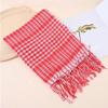 Soft Polyester Checkered Shemagh Scarf With Fringe Trim For Kids Various Outfit Arabic Shoulder Wrap For Boy Daily Wear