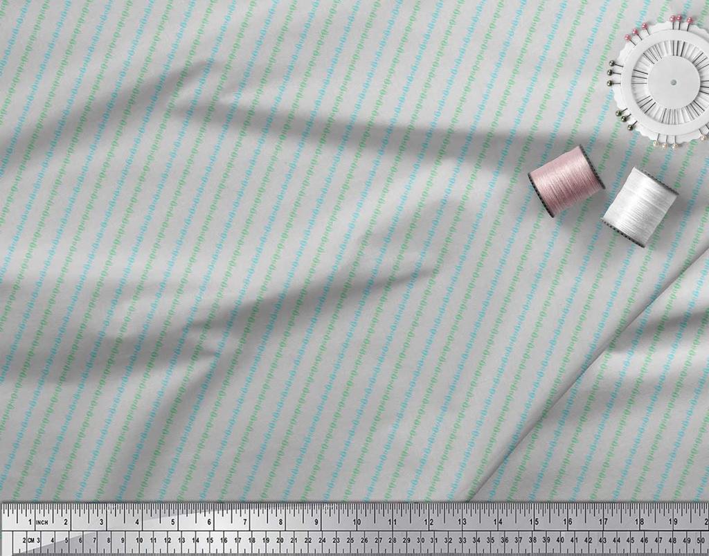 Soimoi Japan Crepe Satin Fabric Triangle Shirting Printed Craft Fabric by the Metre 42 Inch