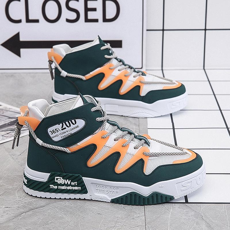 2025 Spring New Men's High-top Sneakers Men's Shoes Basketball Shoes Student Casual Shoes
