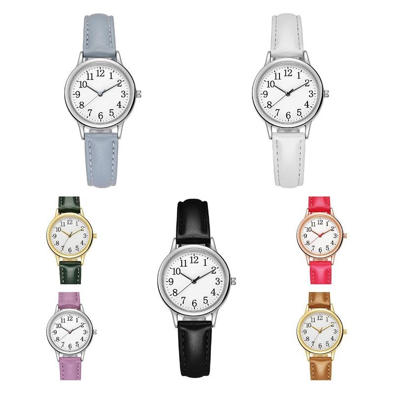 Fashionable Ladies Quartz Watch With Small Dial And Leather Strap Casual Style Waterproof Quartz Movement