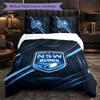 NSW Blues Pattern Microfiber 3Pcs Bedding Set Decor Duvet Cover Set For Bedroom Home Use