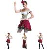 Womens Oktoberfest German Beer Maid Costume With Elastic Waist Fit