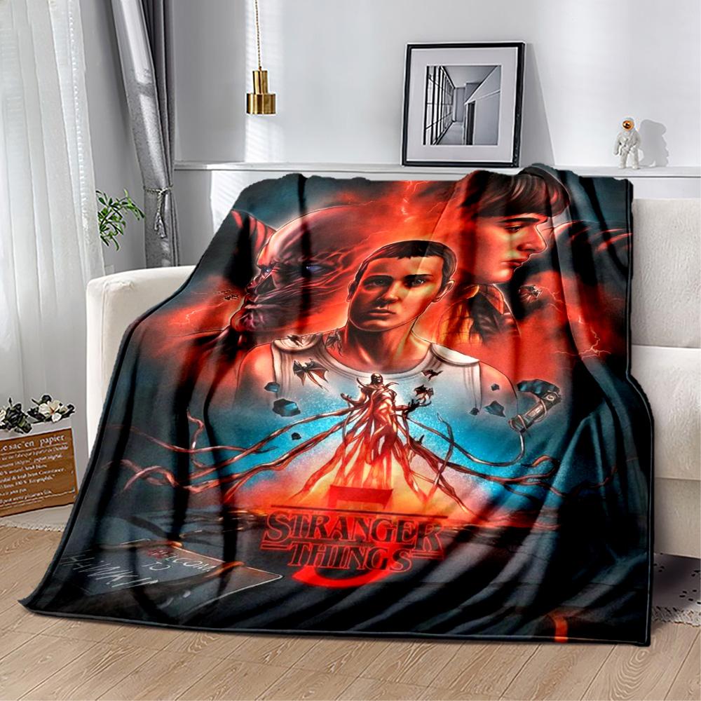 Stranger Things Blanket Suitable for sofas,travel, living rooms also a good gift for friends and family Suitable for all seasons.