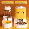 Automatic Cat & Dog Water Fountain Dispenser with Integrated Feeder - No Electricity Needed