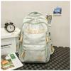 Wind bear schoolbag female junior high school student large capacity backpack college student cool light backpack