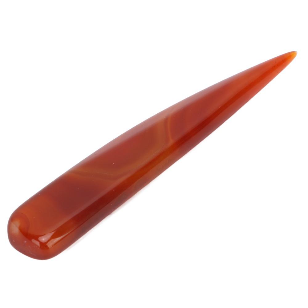 Glossy Finish Agate Burnisher Agate Material Craft Polishing Tool Burnishing Tool Silver Polishing 8cm