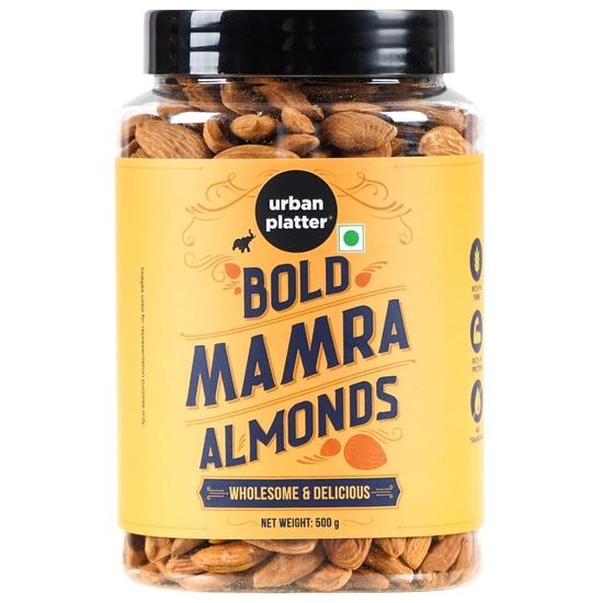 Urban Platter Bold Mamra Almonds, 500G, Whole