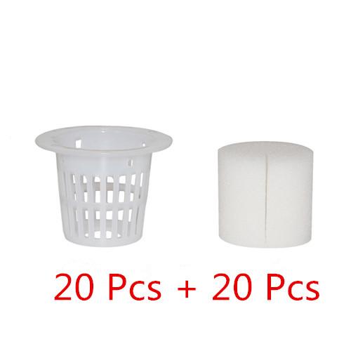 20Pcs Plant Nursery Mesh Cup Pots Grow Pot Sponge Net Colonization Vegetable Planter Growing Basket Holder Hydroponic Soilless