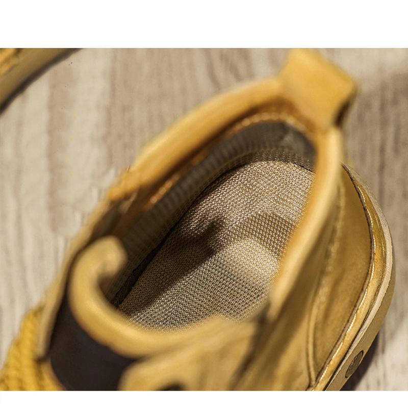 Men Boots Winter High Top Leather Shoes Fashion Shoes Fashion Ankle Boots Business Casual Outdoor Shoes Male Sneakers New