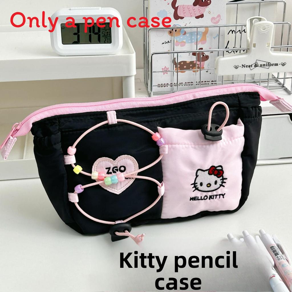 

Пенал Hello Kitty Cinnamoroll из Оксфордской ткани на завязках, большая вместимость, для школьных принадлежностей Hello Kitty