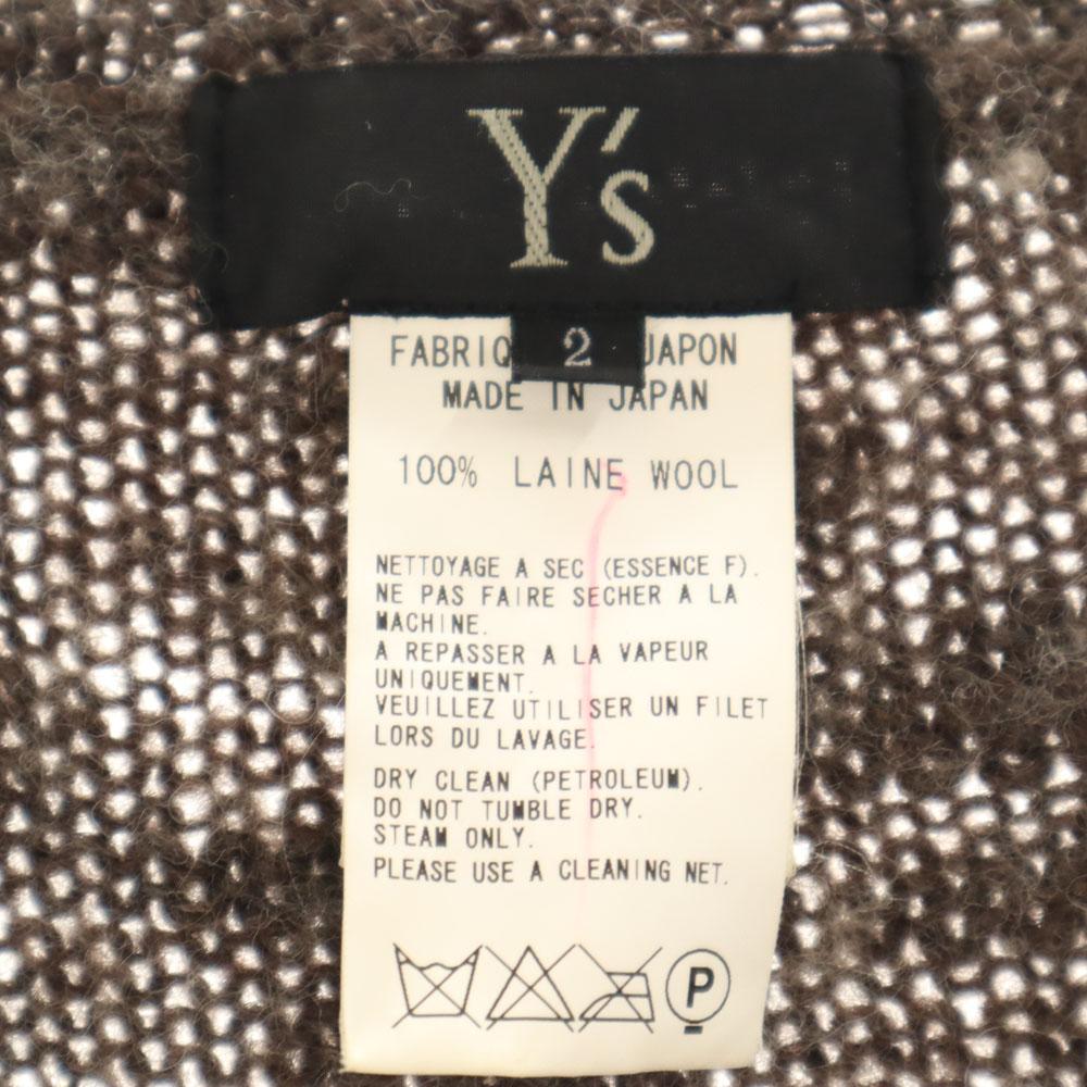 Y's Made In Japan Long Sleeve Knit Cardigan 2 Brown Youji Yamamoto Men's Used
