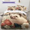 Beautiful Hedgehog Pattern Bedding Home Decoration Birthday Gift (1 * duvet cover + 2 * pillowcase, without core)