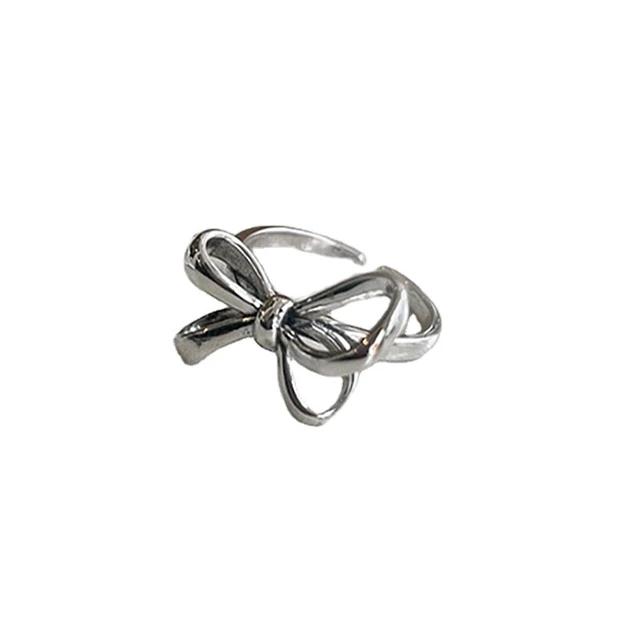 925 Sterling Rings for Women Fashion Geometric Handmade Irregular Strip Ring Party Christmas Gift