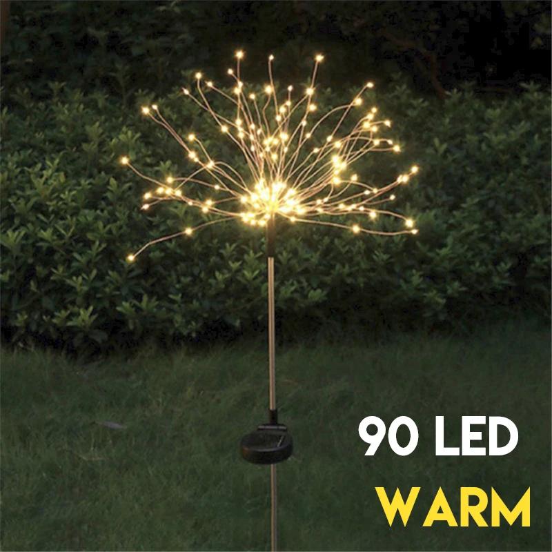 LED Solar Firework Lights Garden Decoration Fairy Lamps Waterproof Outdoor Firefly Bee Lawn Lamp Patio Landscape Yard Light
