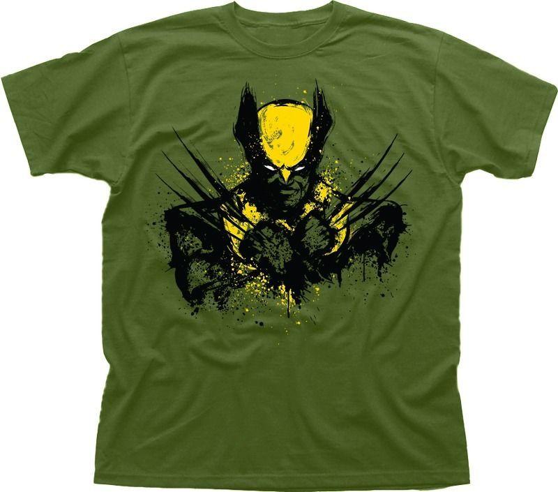 WOLVERINE X-Men Mutant Hugh Jackman olive printed t-shirt 9635 4XL