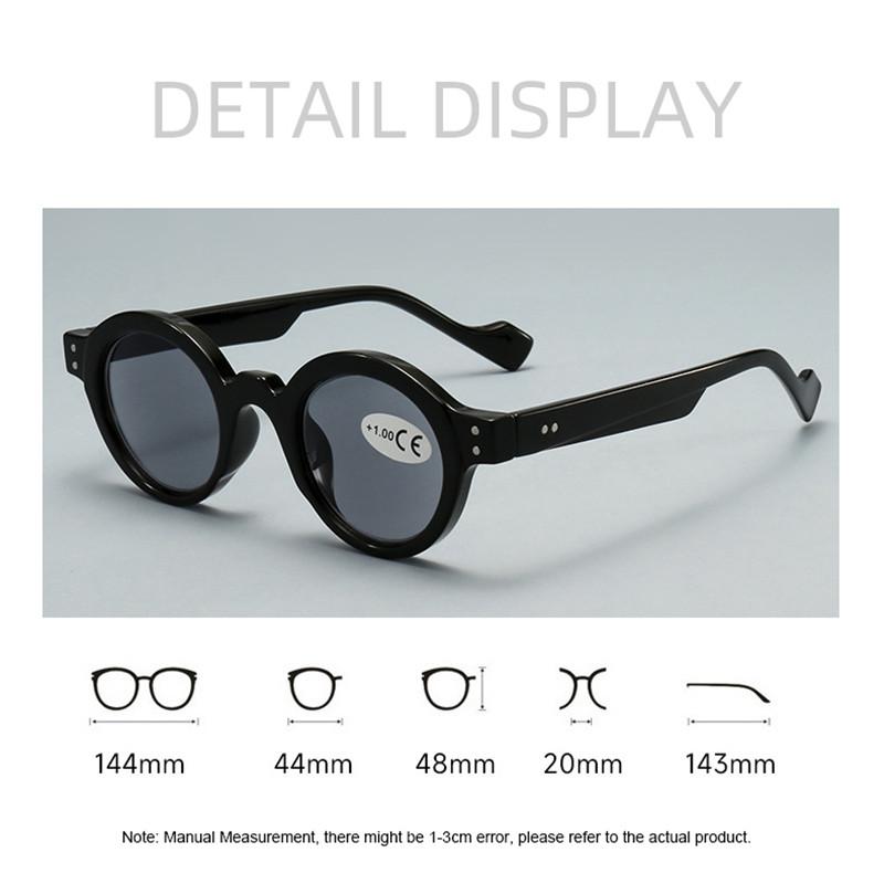 Retro Round UV Protection Reading Sunglasses With Diopters +1.0+1.5+2.0+2.5+3.0+3.5+4.0 Japan Style Presbyopic Eyewear Women Men