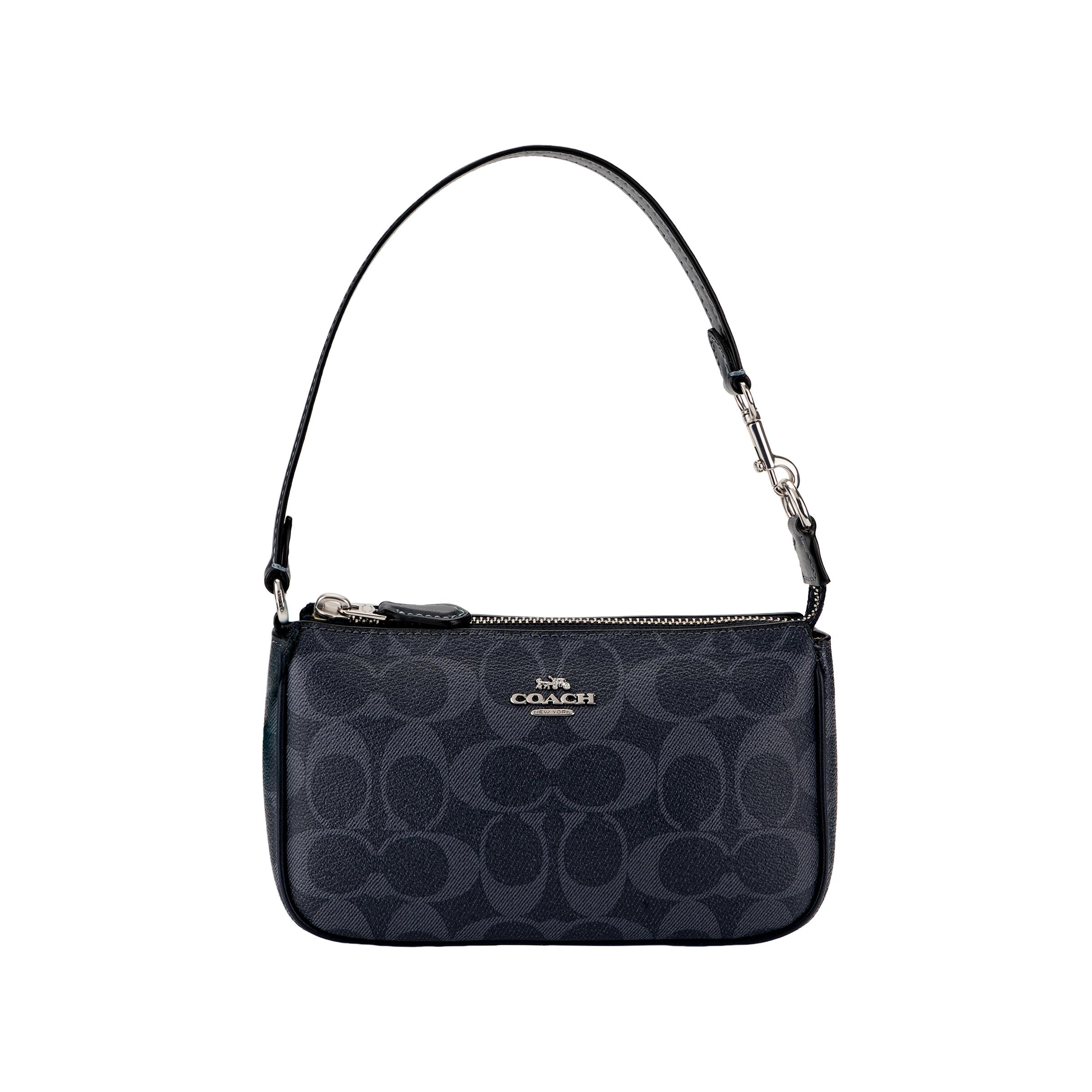 

Coach Nolita 19 Classic Monogram Print PVC Mahjong Bag Women Handbags Denim-Blue Midnight-Blue Navy-Blue C3308-SVN2V Basic Set (Bag+Dust Bag)