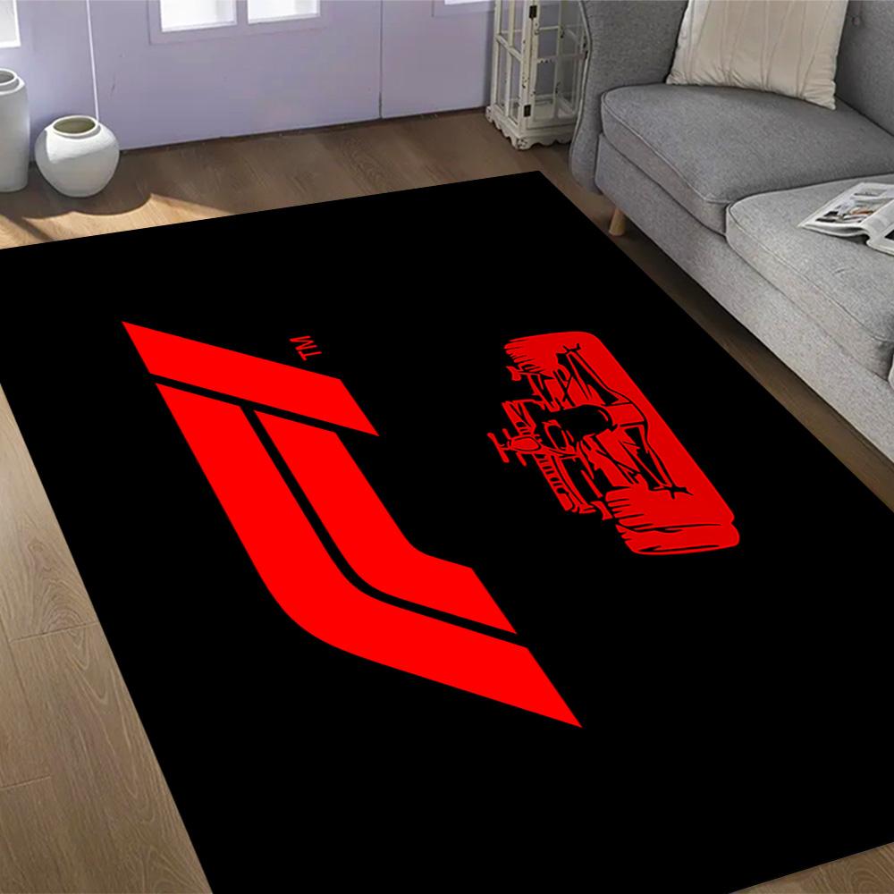 Tappeti Antiscivolo a Tema Icone di Velocità Formula 1 - Decorazioni per la Casa in Poliestere, Adatti per Camere da Letto, Soggiorni, Ingressi, Studi e Decorazioni