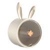 Toilet Paper Dispenser Roll Box White Transparent Cover Bunny Design Large Capacity Easy Access