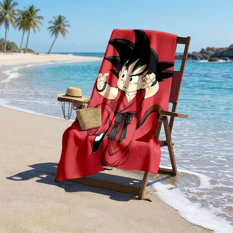 Goku Fashion Beach Towel: Ideal for Summer Adventures Soft, Absorbent and Quick Drying Suitable for Swimming and Bathing