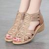 Roman Sandals Women 'S Summer Shoes Fashion Outerwear Women 'S Sandals Wedge Women 'S Shoes Platform Shoes Women Black Golden