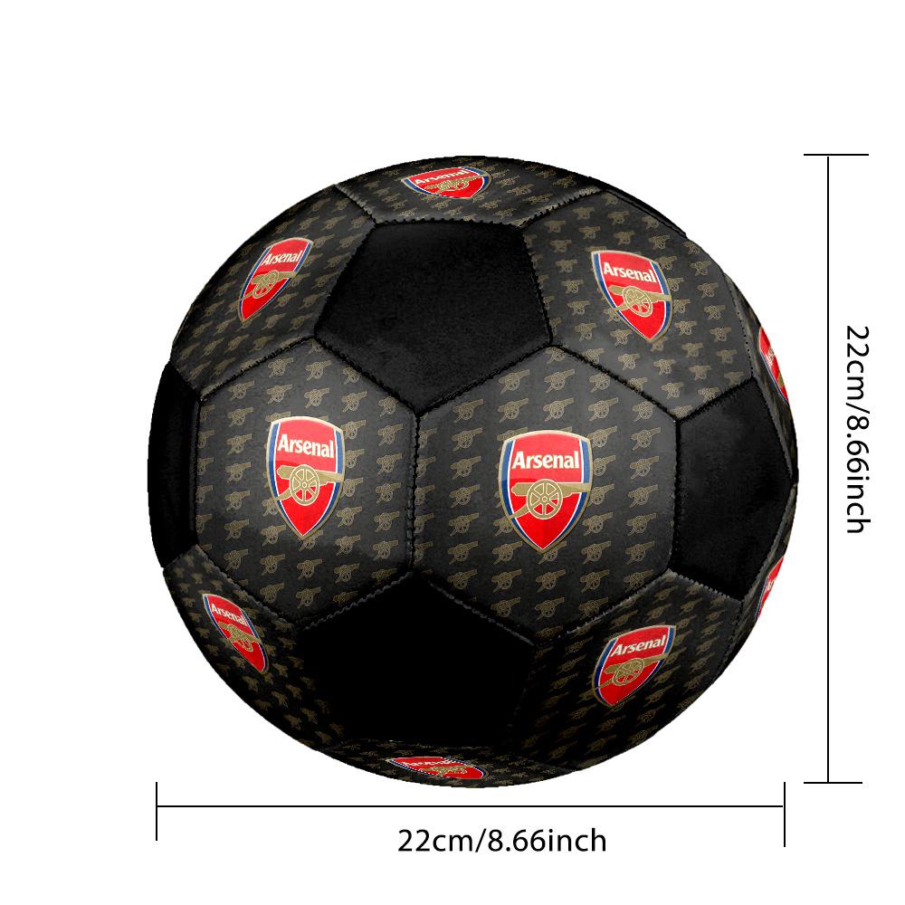 Arsenal Football Club Pallone da Calcio Colorato Per Tutte le Età Cucito a Macchina PVC Pronto per la Competizione Resistente Alto Rimbalzo.TAGLIA5