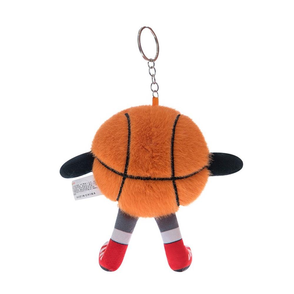 Pelúcias Fofas de Bilhar de Rugby Futebol com Pés Pingente Tipo Bola Expressão de Rosto Sorridente Chaveiro Criativo Presentes de Aniversário