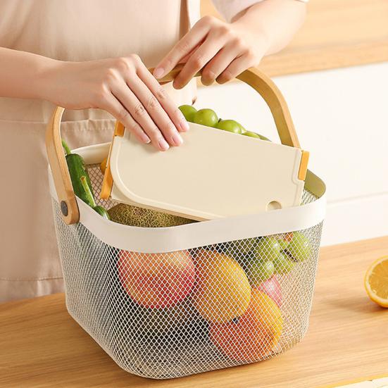 Skärbräda Livsmedelsgodkänd Bärbar Trevikbar Skärbräda PP Halkfri Hackbräda med Saftränna & Malplatta för Kök Camping Frukter Baby