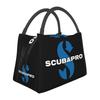 Scubapros Diving Logo Insulated Lunch Bag for Women Bento Storage Food Boxes Leakproof Container Cooler Thermal Lunch Box Tote