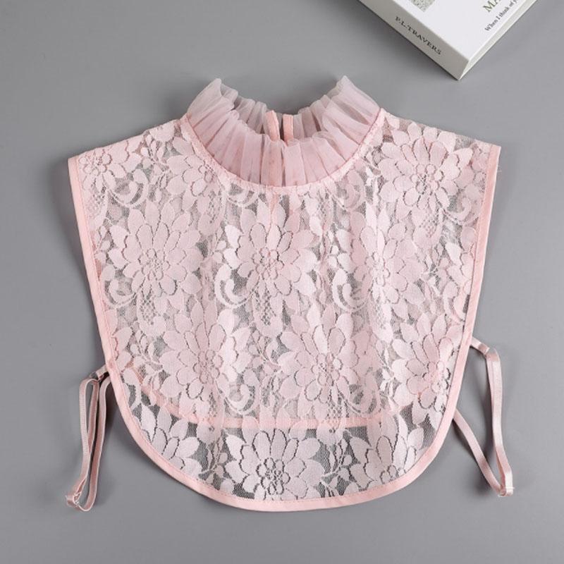 White Lapel Fake Collar Neck Decorative Chiffon Cotton Chocker Women Detachable False Collar Shirt Doll Lace Ladies Half Shirt