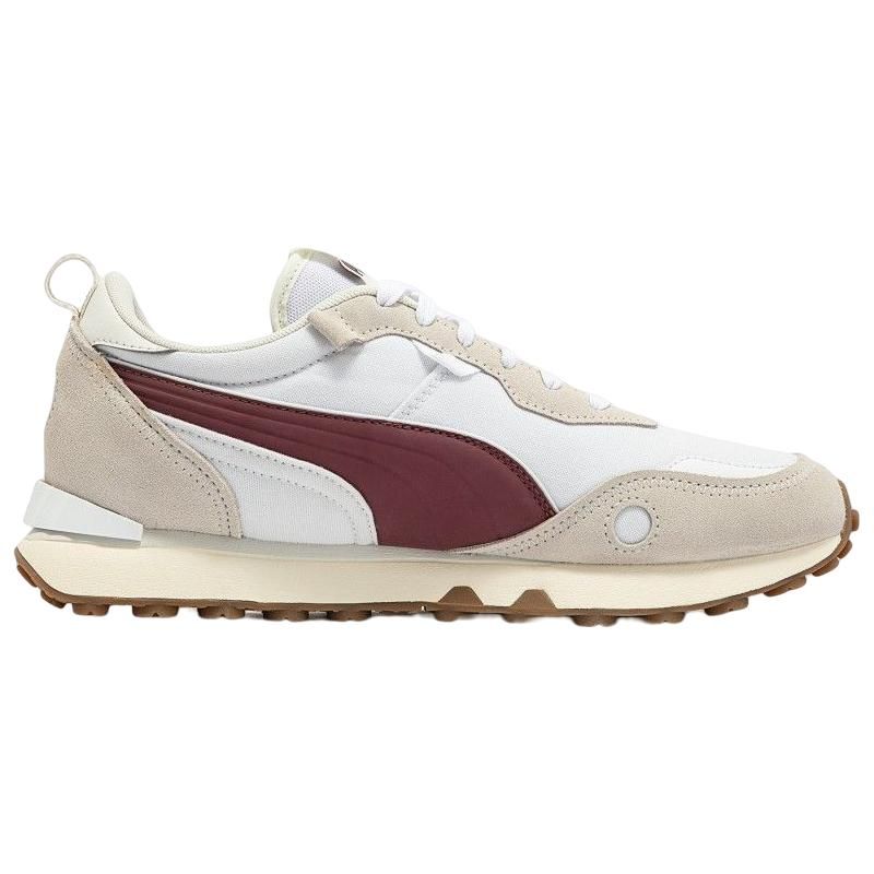 Puma Rider Fv Pop Fs Pânză Sport Confortabil Durabil Top Jos Stil de Viață Pantofi Casual Unisex Pantofi Casual Alb Bej Roșu 391925-02