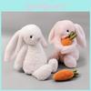 Jellycat Rabbit Plush Toy With Floppy Ears And Carrot For Kids Decor Room