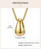 Stainless Steel Metal Water Drop Pendant Necklace Minimalist Women's Fashion Long Necklace Sweater Chain Jewelry Gift