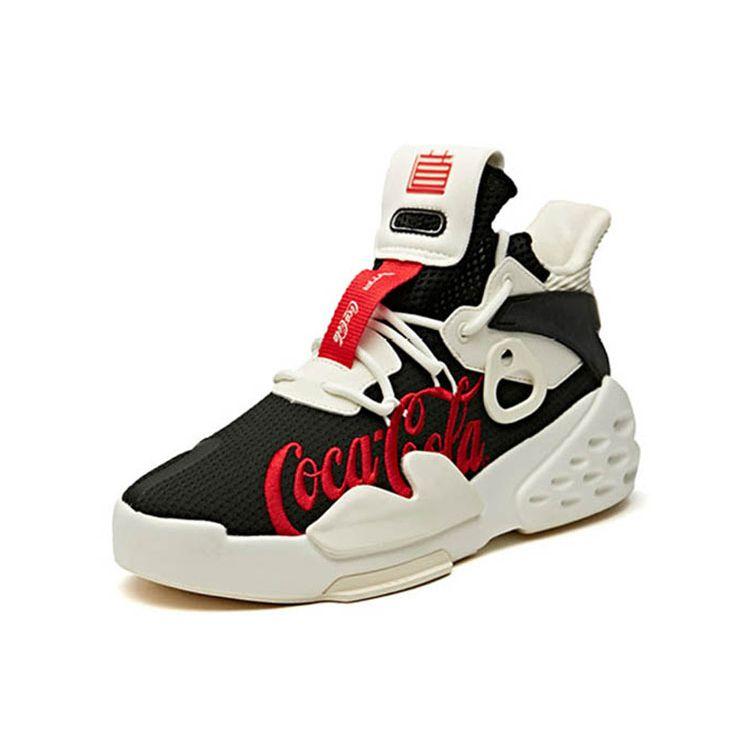 Anta Dominator Trendy Comfortable Shock Absorbing Slip Resistant Durable Mid Top Casual Shoes Men Casual Shoes Black White Red 11928088S-12