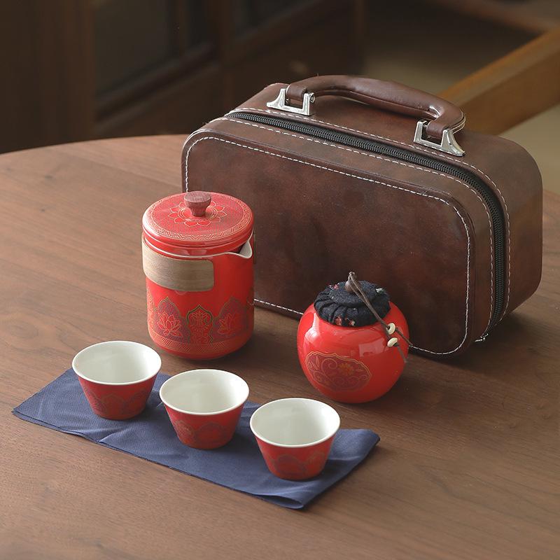 High-End Business Souvenir Tea Set: On-the-Go Gift for Clients & Friends