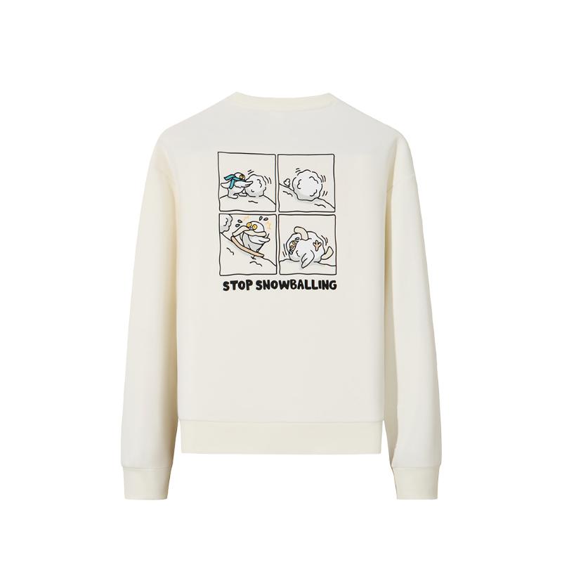 Anta Autumn Casual Fashion Round Neck Sweatshirt Women Tops Warm-Jade-White 962548712-1