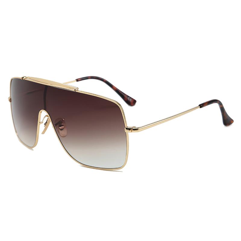 

Hip Hop Trend Sun Glasses With One-piece Lenses For Women And Men,Fashion Big Frame Glasses Modern Street Shot Sunglasses коричневый