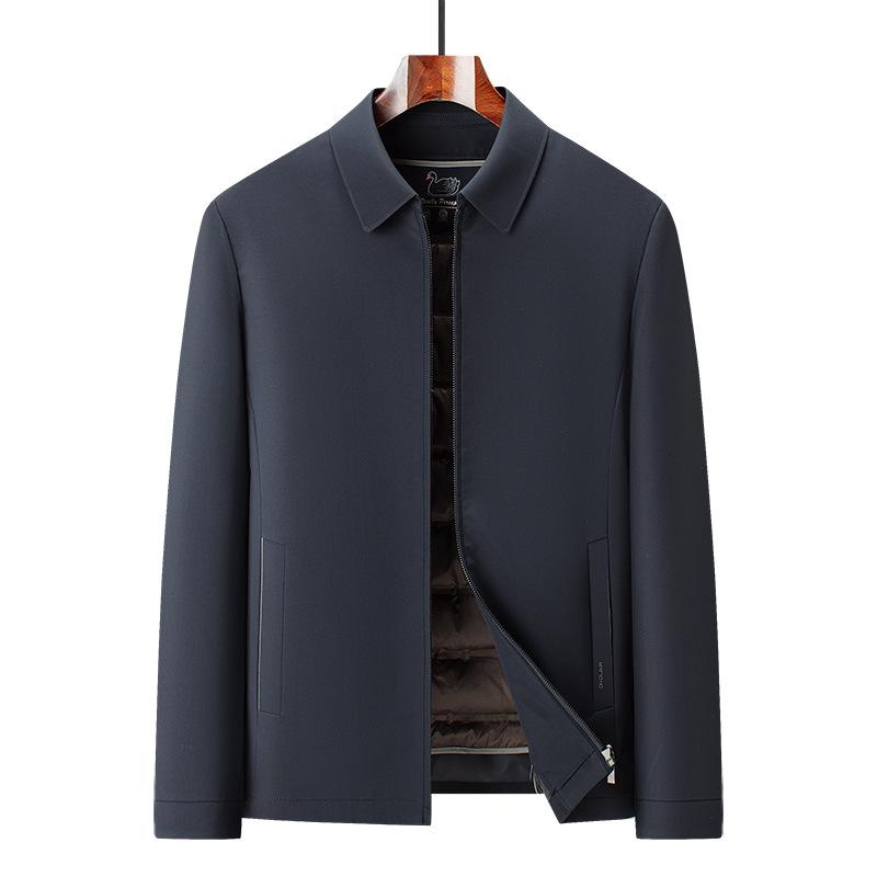 

Мужская куртка с лацканами, пуховик, новый наряд для папы, короткая деловая куртка, пуховик для мужчин 4XL