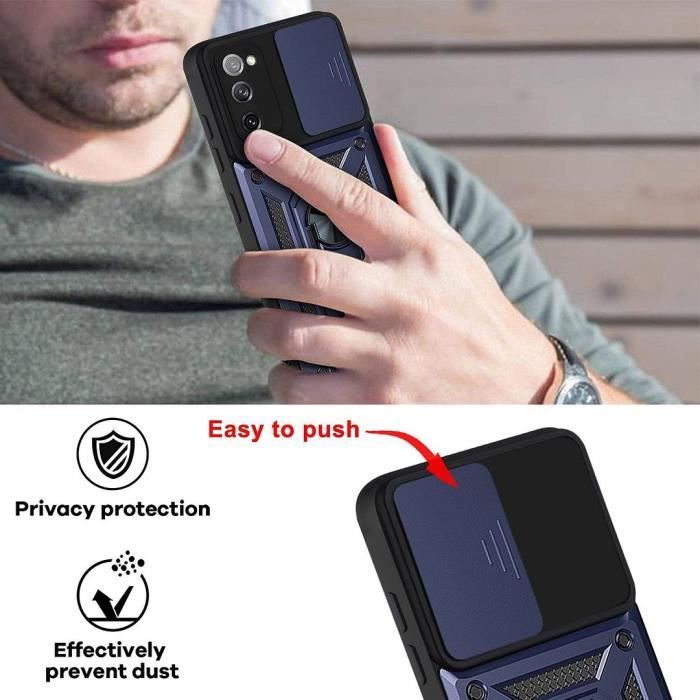Coque de Protection - PROSHOP - Samsung S20 FE - Bordure Renforcée - Antichoc - Bleu Marine