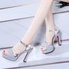 Mode Luxus Damen Pumps Peep Toe Sexy Damen Sandalen Hohe Qualität Fischmaul Schuhe 11.5CM Hohe Absätze Schuhe Damen sandalias de mujer