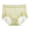 Women's Panties Seamless Anti-bacterial Crotch Mid Waist Plus Size Sheer Mesh Women's Underwear Girly Briefs Thin