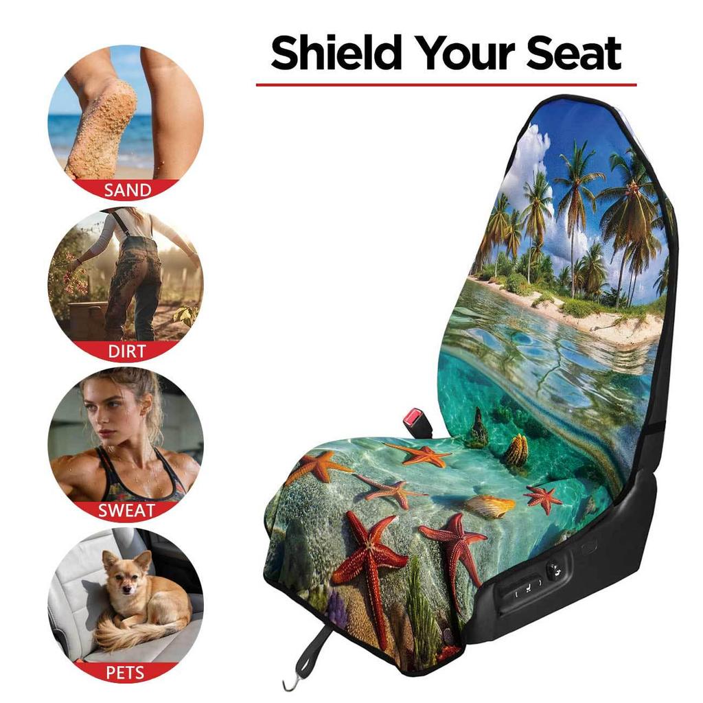 Universal Gym Car Seat Towel Cover - All-Season Front Seat Protector for Workout