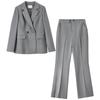 Sentubila Women's Professional Suit Set Spring Autumn Formal Blazer Wide-Leg Trousers Interview Two-Piece Set