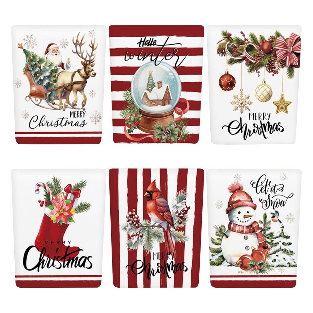 6pcs Christmas Chair Back Covers Gnome Chair Covers Xmas Dining Chair Covers For Home Kitchen Dining Room Decor,Not Elastic,19.6in*23.6in