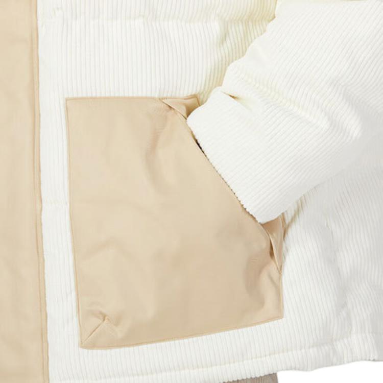 Puma Spliced Design Logo Print Stand Collar Down Jacket Unisex Outerwear Beige 539837-97