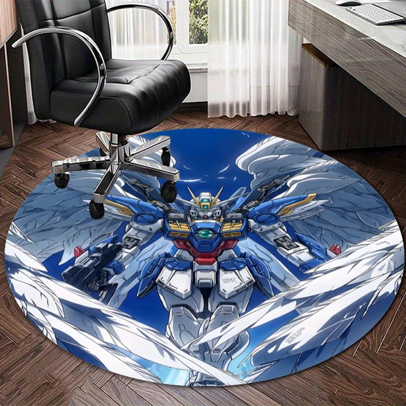 Personalized Gundam Round Chair Office Rug - Perfect for Mat, Office Chair & More - Ideal Gift for Birthdays and Holidays