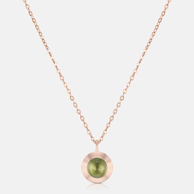 METROCITY JEWELRY August Birthstone Corte Sterling Silver Rose Necklace A241SN1208RPK